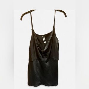 Anthropology Trixie Black Spaghetti Strap Cowl neck, L, Blouse,.